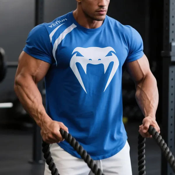 Oversized Loose Fit Short Sleeve T-Shirt Ultimate Fighting Print Top - Ootdyouth.com 