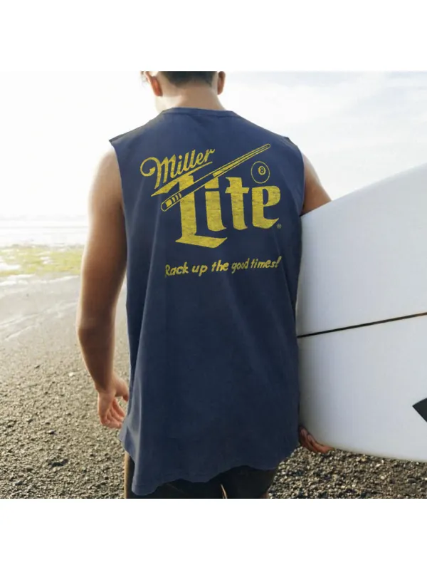 Mens Casual Rack Up The Good Times Tank Top - Aptkoi.com 