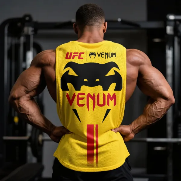 Oversized Loose And Comfortable Mesh Breathable Vest Fitness Sports Extreme Fighting Print Vest - Ootdyouth.com 