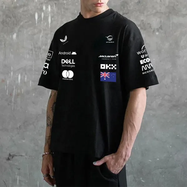 Unisex Popular Racing Team Printed Cotton Casual T-Shirt - Ootdyouth.com 