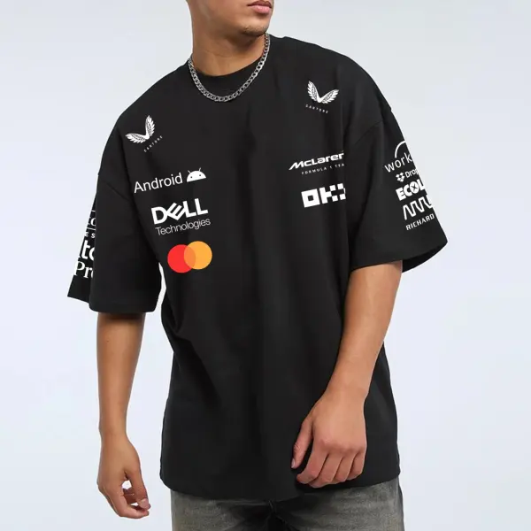 Unisex Hot Racing Team Print Cotton Casual T-Shirt - Ootdyouth.com 