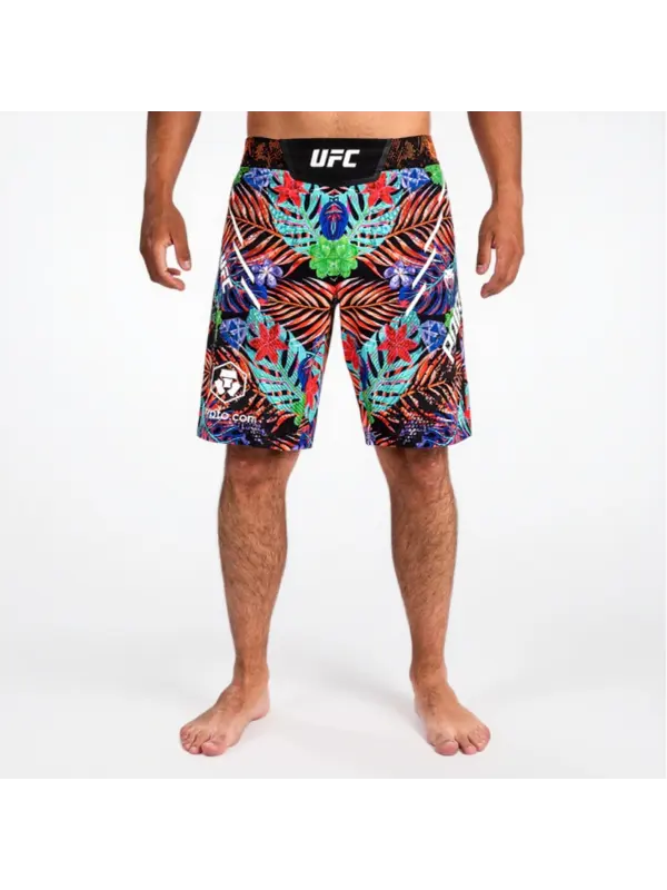 Colorful Tropical Fight Shorts - Aptkoi.com 