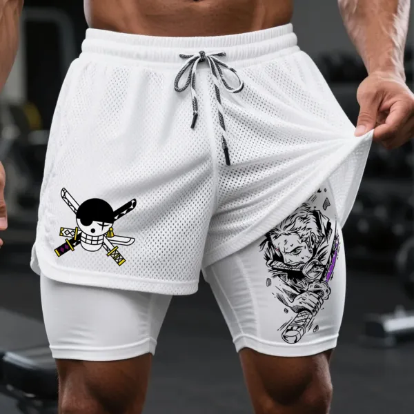 Fitness Double Mesh Shorts Everyday Basic Shorts Ultimate Fighting Double Shorts - Ootdyouth.com 