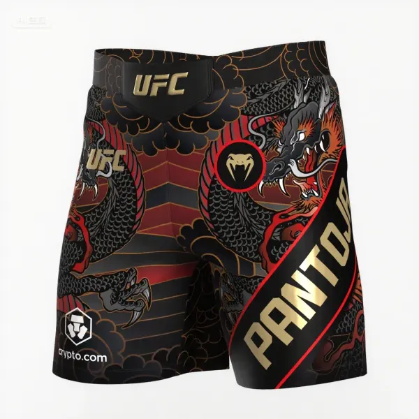 Men's UFC Unrivaled By Venum Red Alexandre Pantoja Short Fit Fight Short - Ootdyouth.com 