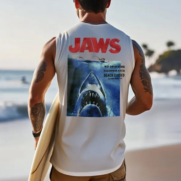 Mens Shark Graphic Tank Top - Ootdyouth.com 