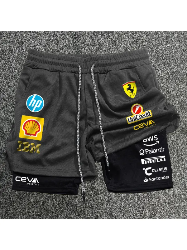 Casual Racing Double Shorts - Aptkoi.com 