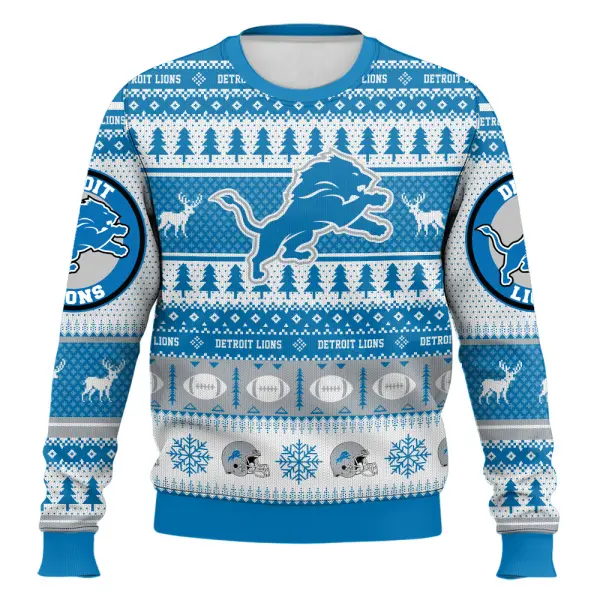 Ugly American Football Print Christmas Sweater - Wayrates.com 