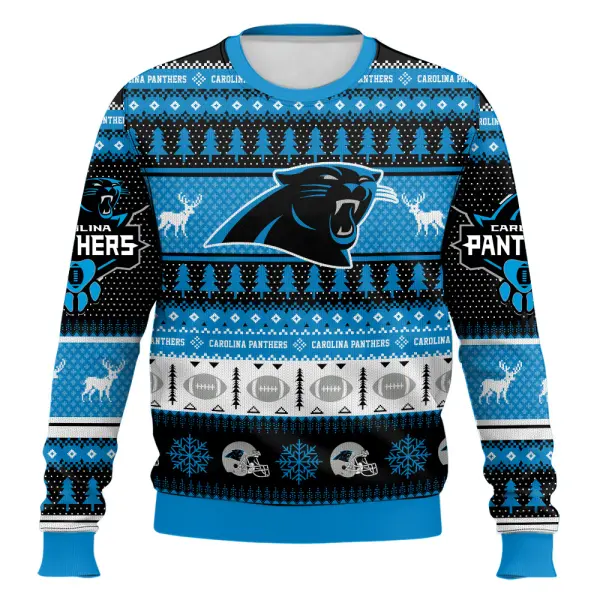 Ugly American Football Print Christmas Sweater - Wayrates.com 