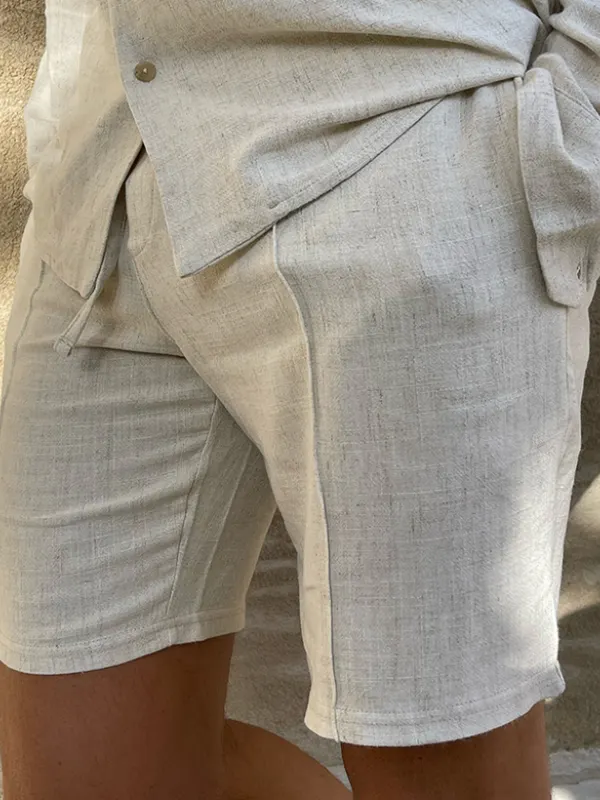 Linen breathable shorts - Oasisjoy.com 