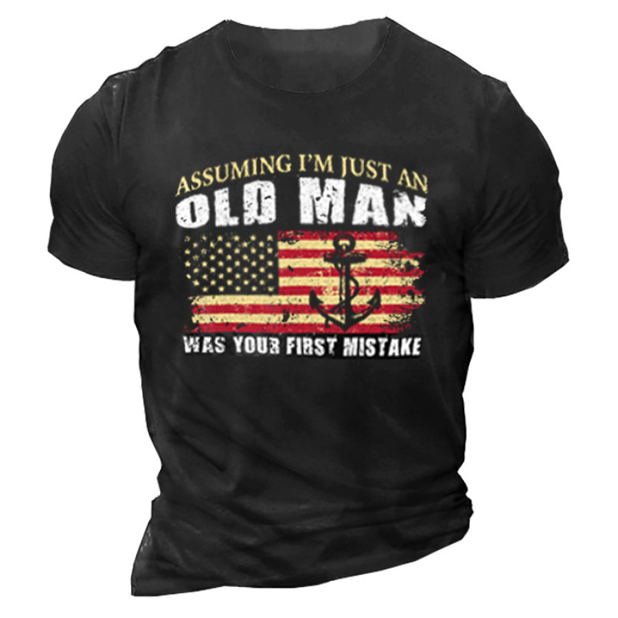 

Old Man Is Your First Mistake Men's Vintage Cotton T-Shirt