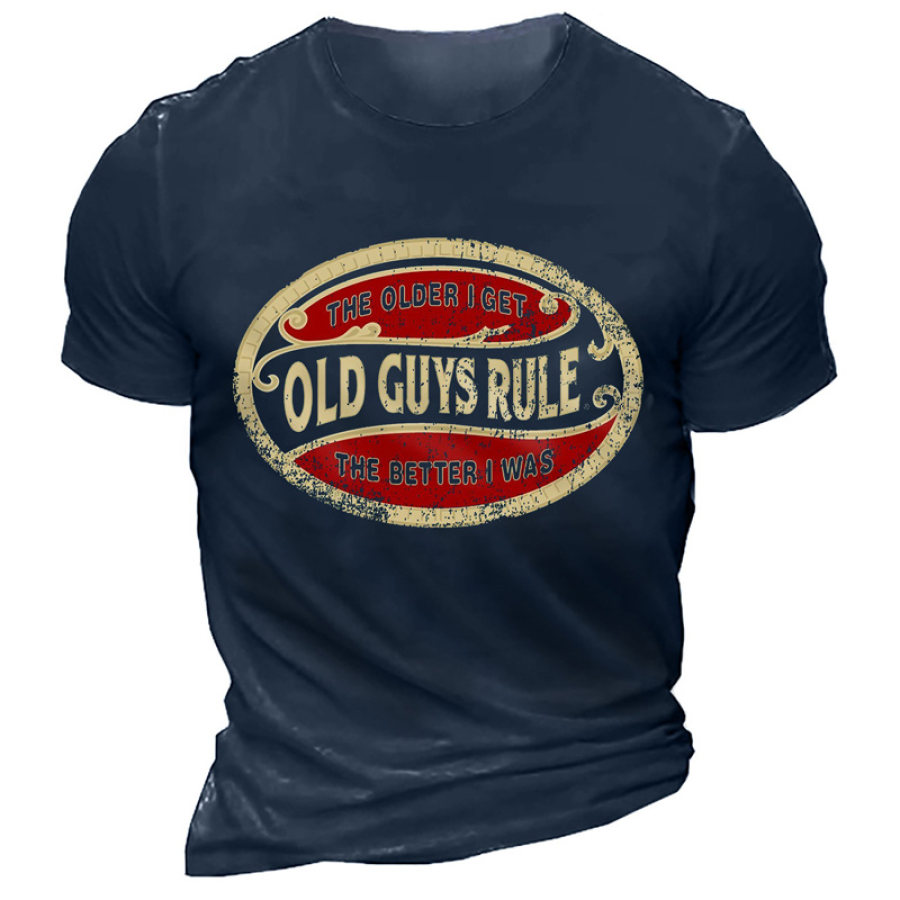 

Men's The Older I Get Old Guys Rule Print Cotton T-Shirt