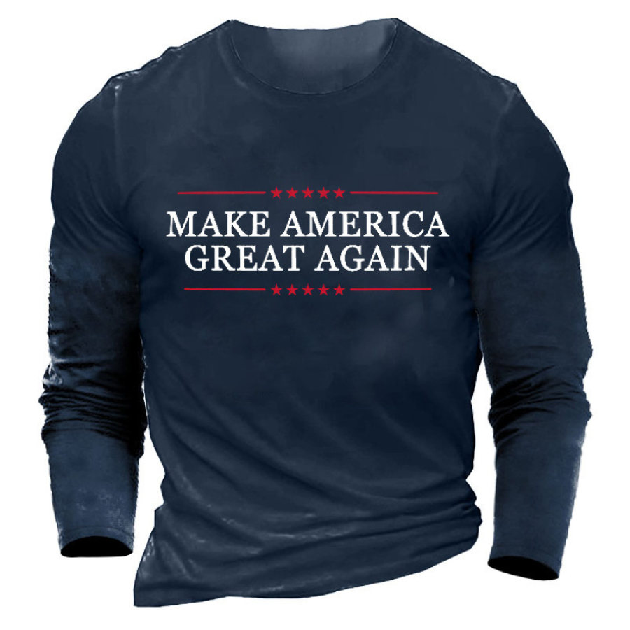 

Men's Make America Great Again Cotton Long Sleeve T-Shirt