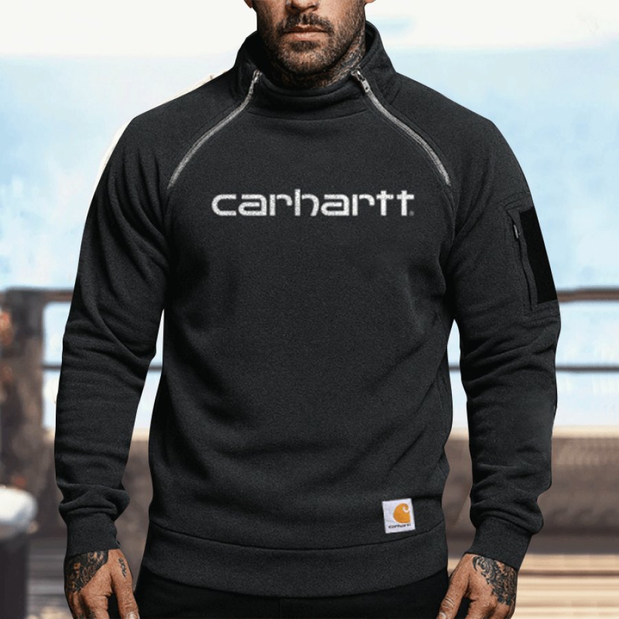 

High-Neck Pullover For Men - Perfect For Outdoor Activities And Casual Wear