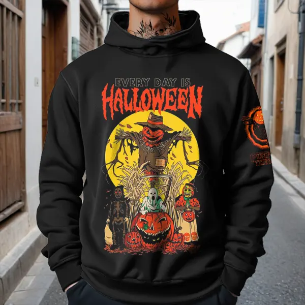 Halloween Pumpkin Print Hoodie - Wayrates.com 