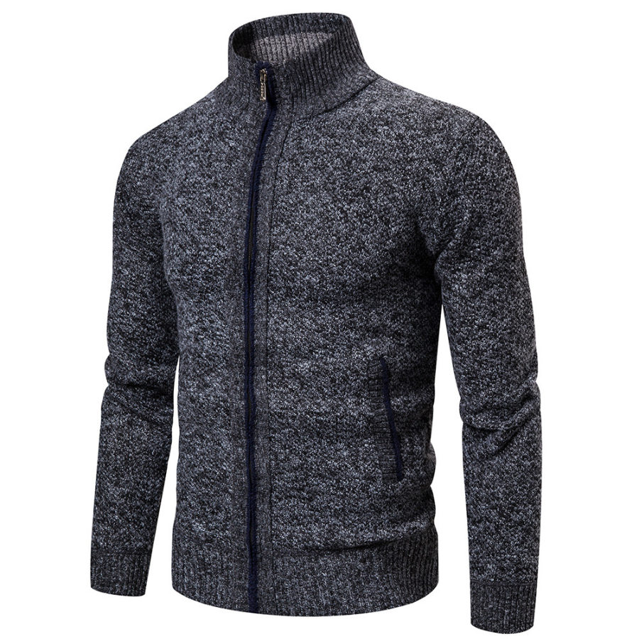 

Men's outdoor breathable knitted sweater jacket