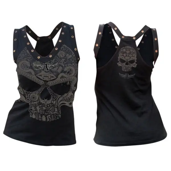 Womens skull print casual vest Only $25.89 - Wayrates.com 