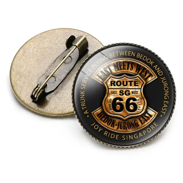 Vintage Route 66 crystal brooch - Wayrates.com 