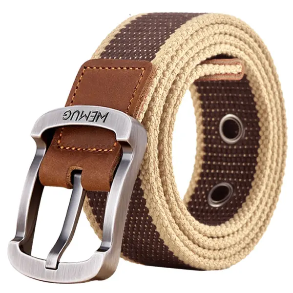 Men's Outdoor Casual Canvas Pin Buckle Belt - Cotosen.com