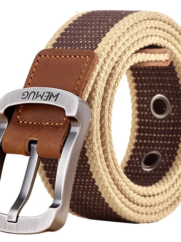 Men's Outdoor Casual Canvas Pin Buckle Belt - Menwyx.com 