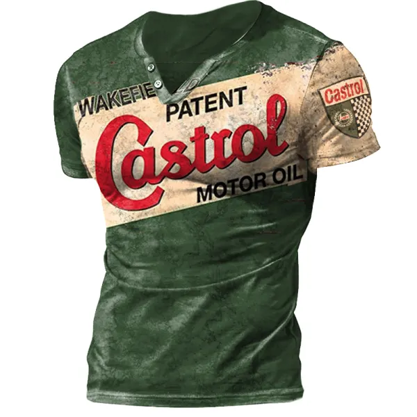 Castrol Racing Print Short-sleeved T-shirt - Cotosen.com 