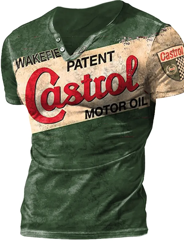 Castrol Racing Print Short-sleeved T-shirt - Menwyx.com 