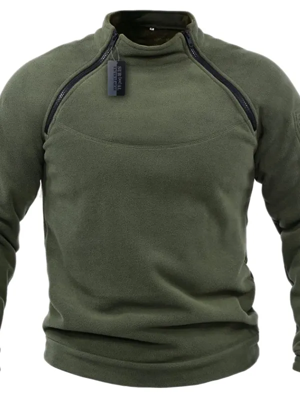 Mens Outdoor Warm And Breathable Tactical Fleece Sweatshirt 