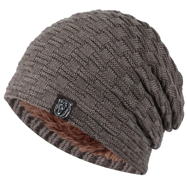 Men's Outdoor Skiing Cashmere Thick Wool Hat Knitted Hat - Cotosen.com 