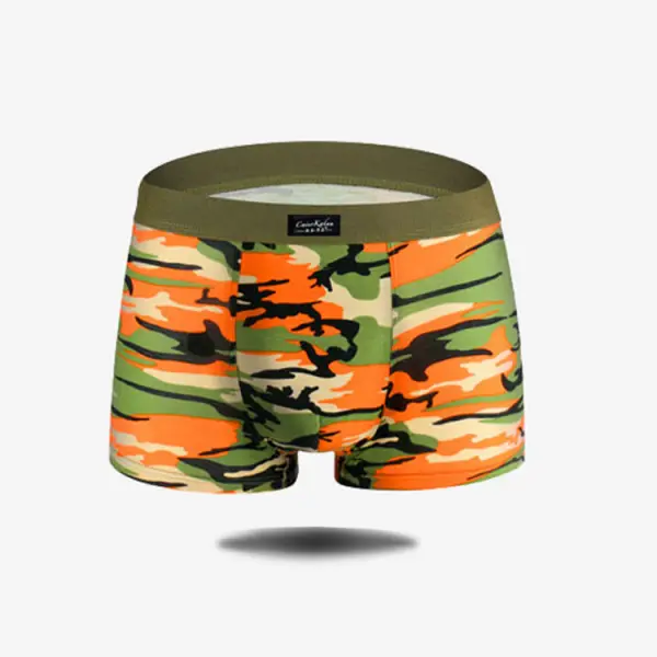 Men's Camouflage Print Modal Breathable Mid-waist Underwear - Keymimi.com 