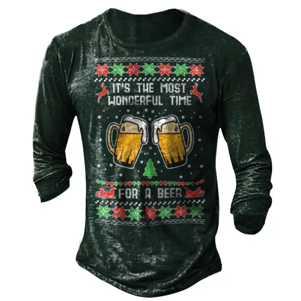 It's The Most Wonderful Time For A Beer Ugly Christmas T-shirt - Wayrates.com 