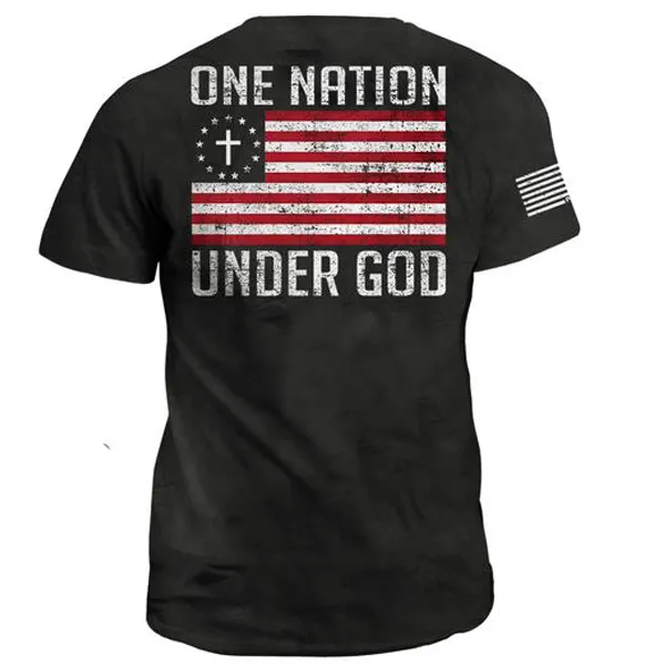 One Nation Under God Men's Vintage T-shirt - Cotosen.com 