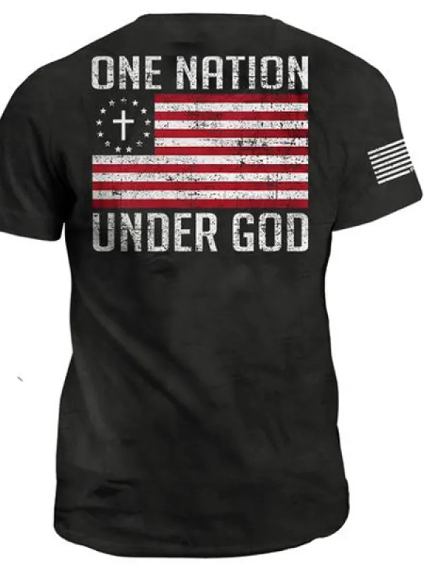 One Nation Under God Men's Vintage T-shirt - Menbarn.com 