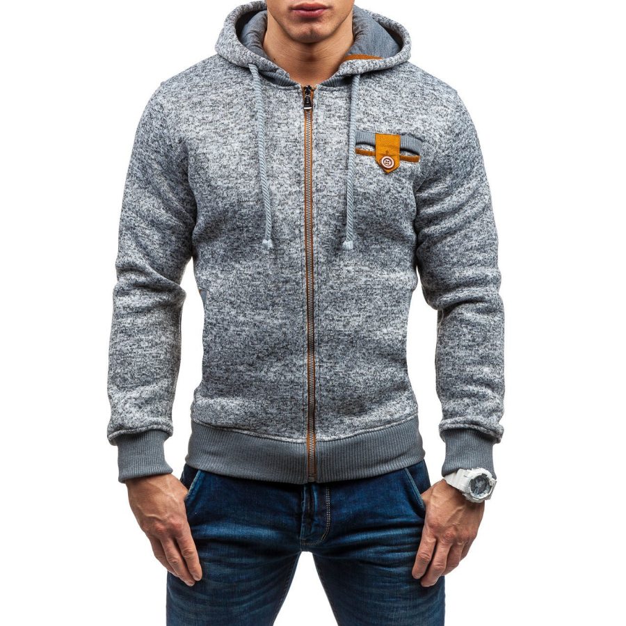 

Men's Casual Warm Fleece Hooded Jacket