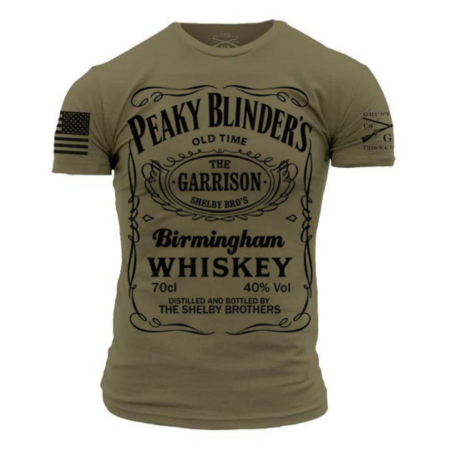 

Mens Peaky Blinders Whiskey Printed T-shirt