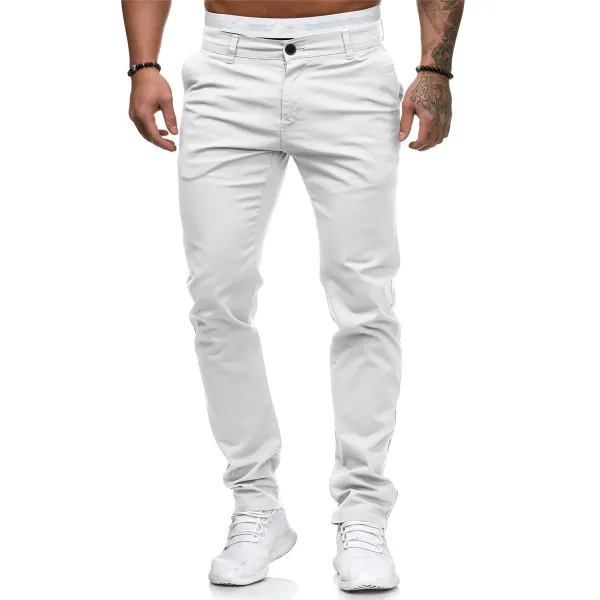 Men's Fashion Casual Solid Color Trousers - Wayrates.com 
