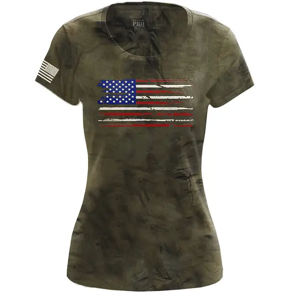 Ladies Outdoor Retro Casual Printed Short-sleeved T-shirt Only $13.89 - Wayrates.com 