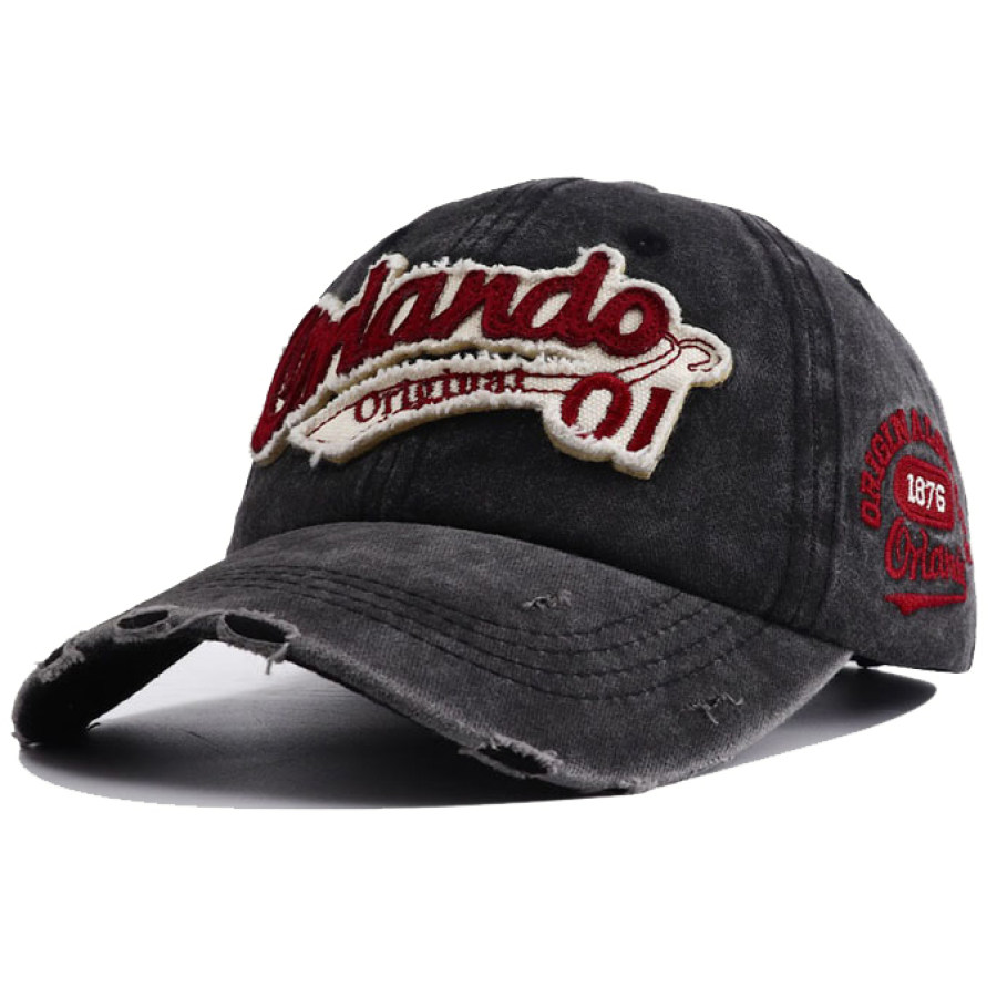

Men's Outdoor Retro Distressed Denim Baseball Cap