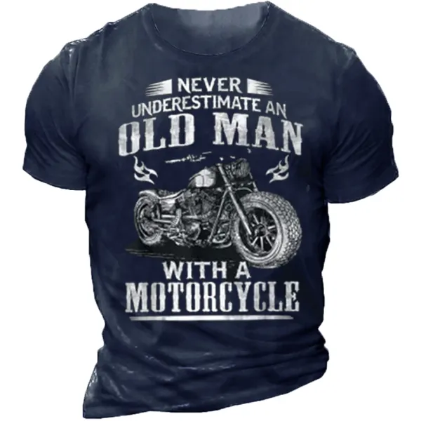 Never Underestimate An Old Man With A Motorcycle T Shirt Only $26.89 - Wayrates.com 
