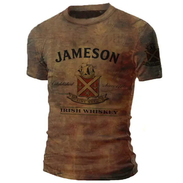 Mens Jameson Irish Whiskey Print T-shirt - Manlyhost.com 