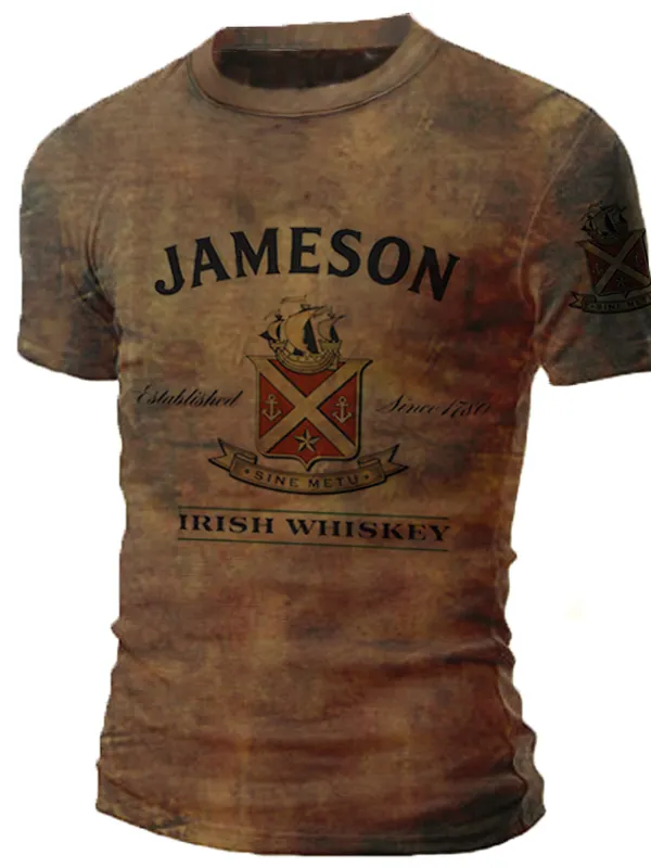 Mens Jameson Irish Whiskey Print T-shirt - Menwyx.com 