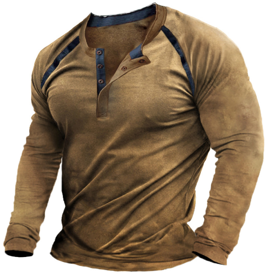 

Men's Vintage Long Sleeve Equilibrium Henley