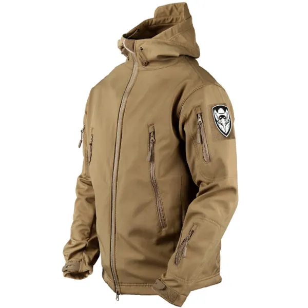 Men's Outdoor Tactical Multi-pocket Waterproof Hooded Jacket Jacket - Cotosen.com 