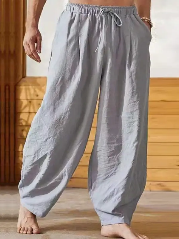Men's Linen Plus Size Casual Pants - Sunshinetip.com 