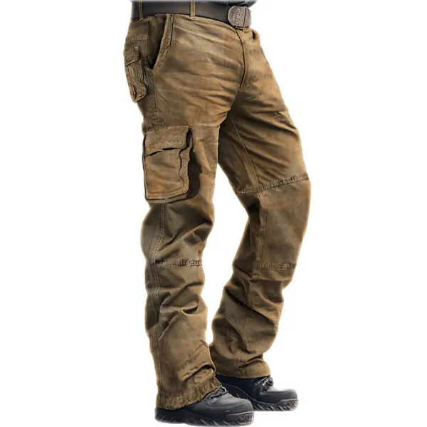 Men's Outdoor Multi-bag Cotton Sports Casual Cargo Pants Only $46.89 - Wayrates.com 