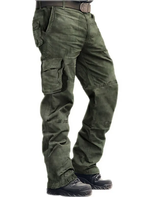 Men's Outdoor Multi-bag Cotton Sports Casual Cargo Pants - Wantbright.com 