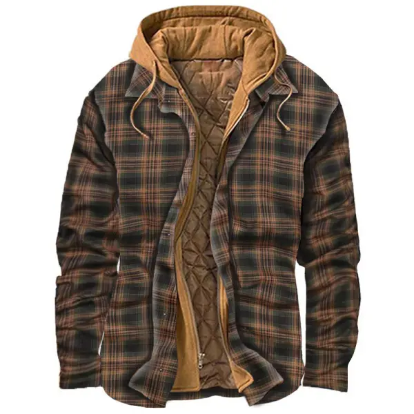 Mens Winter Plaid Thick Casual Jacket Only $17.89 - Wayrates.com 