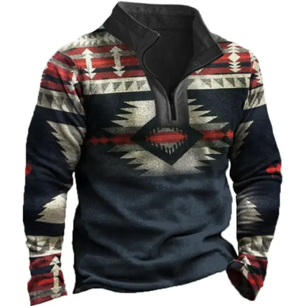 Men's Retro Ethnic Pattern Long Sleeve Sweatshirt Only $19.89 - Wayrates.com 