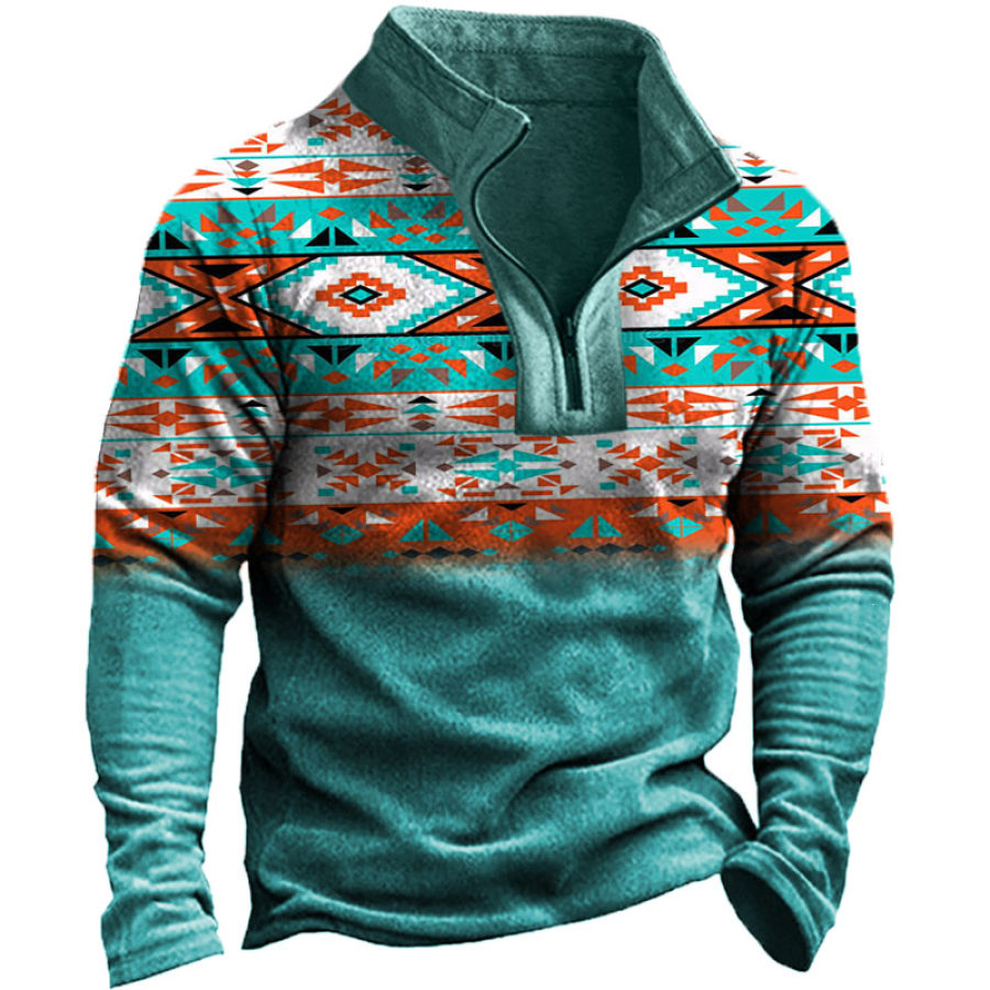 

Men's Ethnic Pattern Long Sleeve Sweatshirt
