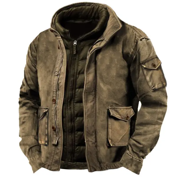 Men's Vintage Outdoor Thermal Pocket Tactical Jacket Only $37.89 - Wayrates.com 