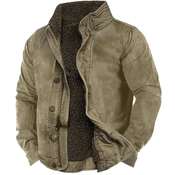 Men's Vintage Fleece Long Sleeve Jacket Only $34.89 - Wayrates.com 