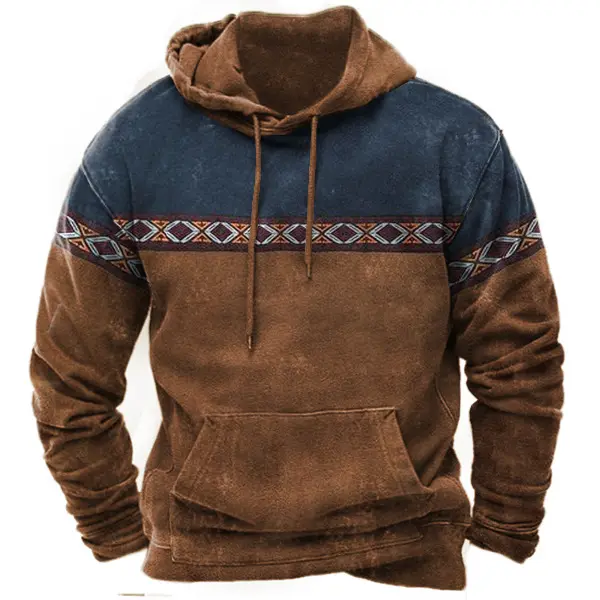 Men's Aztec Vintage Hoodie - Elementnice.com 